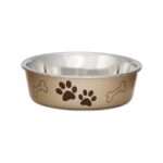 Loving Pets – Bella Bowls – Dog Food Water Bowl No Tip Stainless Steel Pet Bowl No Skid Spill Proof